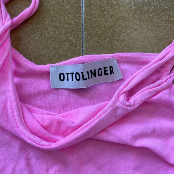 Ottolinger Pink Asymmetrical Tank - Picture 2 of 6